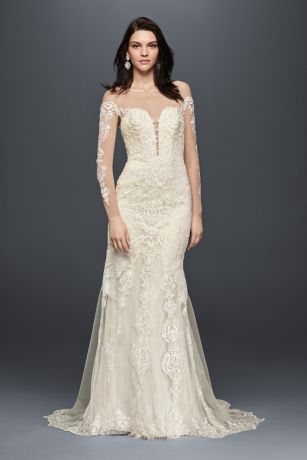Illusion Wedding Dresses with Sleeves